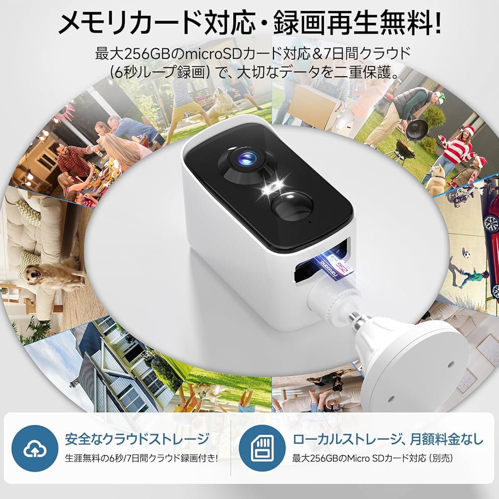 Amazon.co.jp: 【64GBメモリカード付き・300°回転対応】fanxiang防犯